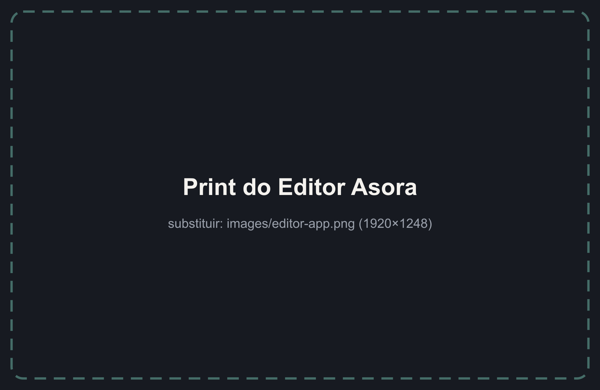 Editor Asora rodando em lote